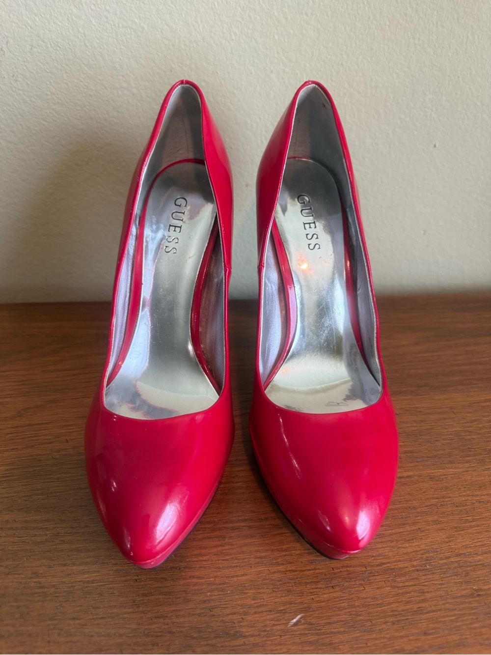 GUESS Red Patent Pointed-Toe High Heels size 9 1/2 M